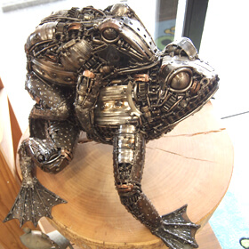 廃品を活用したオブジェ