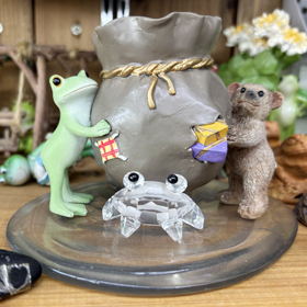 カエルとクマのキャンドルホルダー
